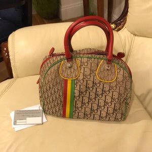 Christian Dior Red Yellow Green Bag